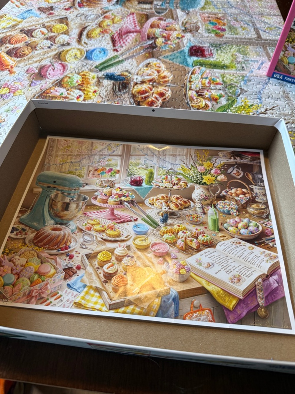 White Mountain "Easter Baking" 1000-Piece Puzzle - Pastel Multi - Picture 2 of 3